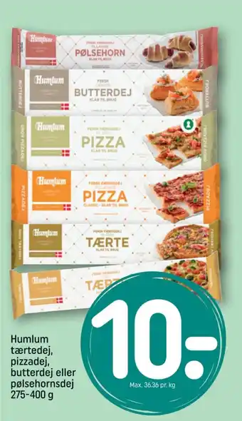 REMA 1000 Humlum tærtedej, pizzadej, butterdej eller pølsehornsdej tilbud
