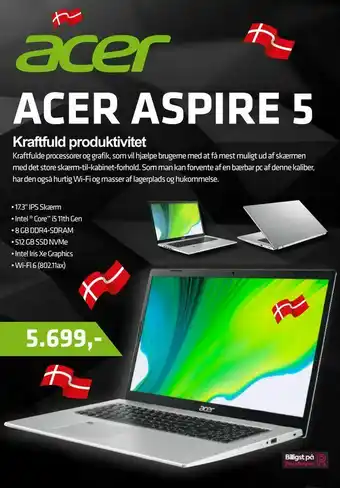 LabTech Data Acer aspire 5 tilbud