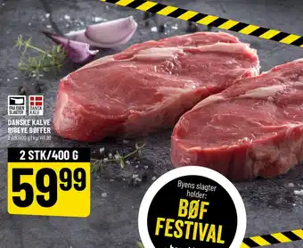 Løvbjerg DANSKE KALVE RIBEYE BØFFER tilbud