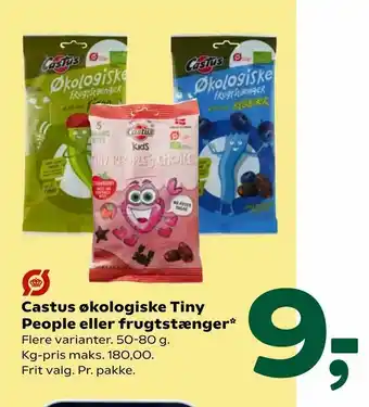 Castus økologiske Tiny People eller frugtstænger