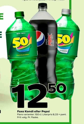 Coop 365 Faxe Kondi eller Pepsi tilbud