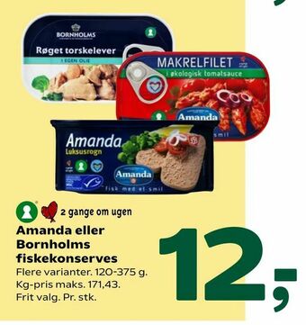 Coop 365 Amanda eller Bornholms fiskekonserves tilbud