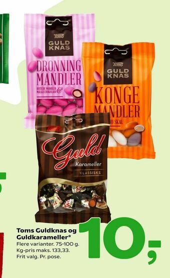 Coop 365 Toms Guldknas og Guldkarameller tilbud