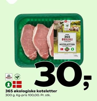 Coop 365 365 økologiske koteletter tilbud