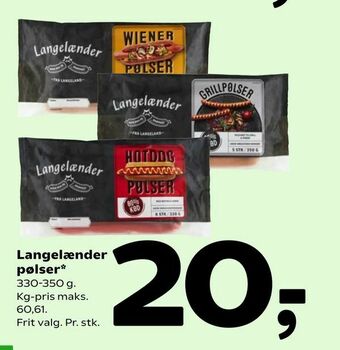 Coop 365 Langelænder pølser tilbud