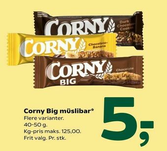 Coop 365 Corny Big müslibar tilbud