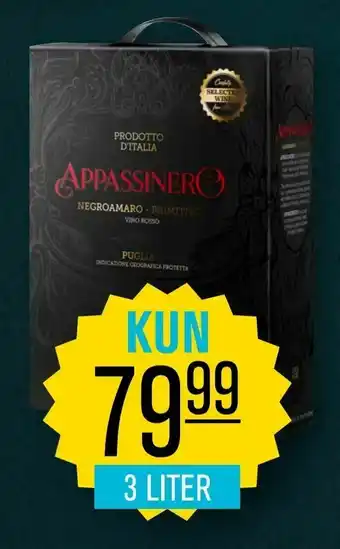 Bib rødvin 3 liter appassinero