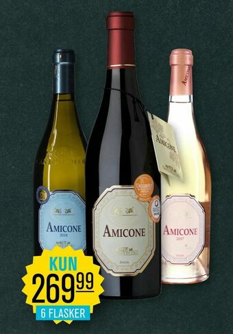 Priss Rødvin hvidvin rosé amicone tilbud