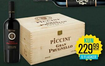Priss Rødvin piccini gran prugnello tilbud