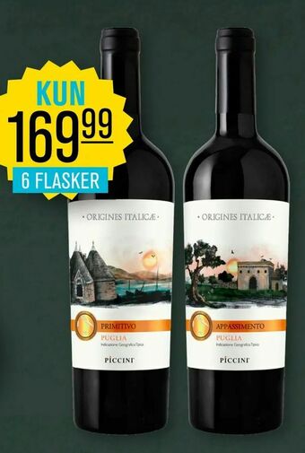 Priss Rødvin piccini tilbud
