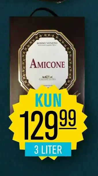 Bib rødvin 3 liter amicone