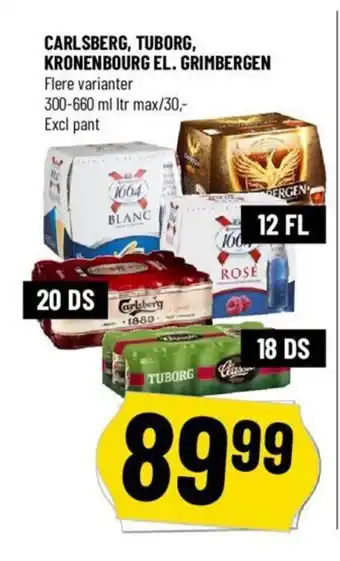 Løvbjerg CARLSBERG, TUBORG, KRONENBOURG EL. GRIMBERGEN tilbud