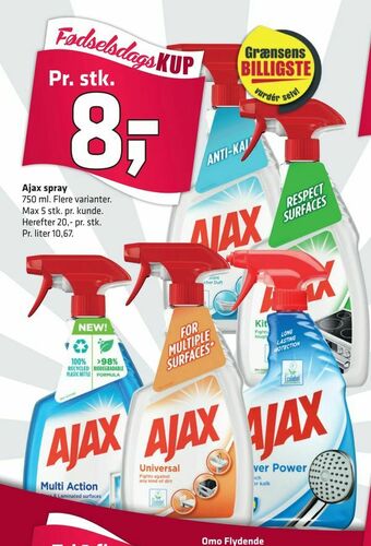 Fleggaard Ajax spray tilbud