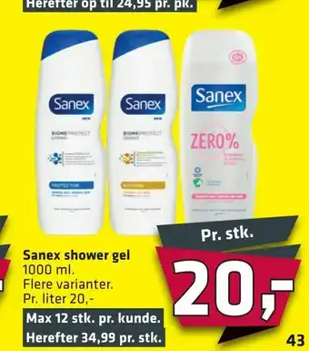 Fleggaard Sanex shower gel tilbud