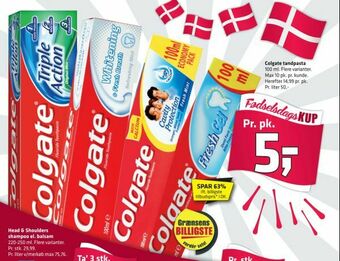 Fleggaard Colgate tandpasta tilbud