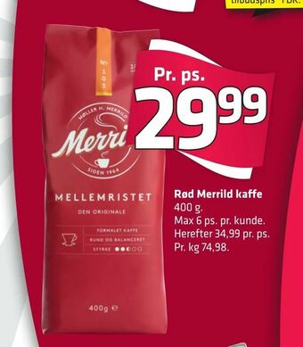 Fleggaard Rød Merrild kaffe tilbud