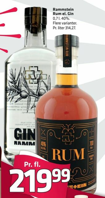 Rammstein Rum el. Gin
