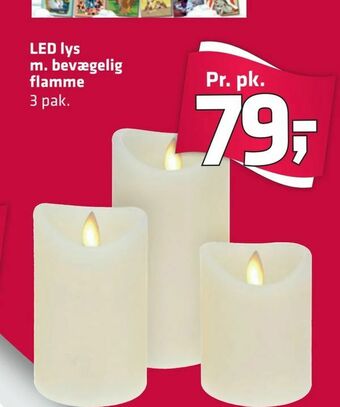 Fleggaard LED lys m. bevægelig flamme tilbud
