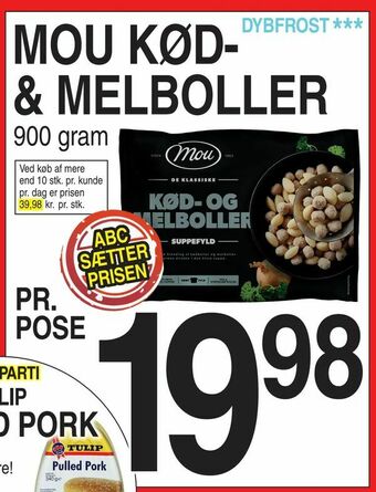 ABC Lavpris Mou kød- & melboller tilbud