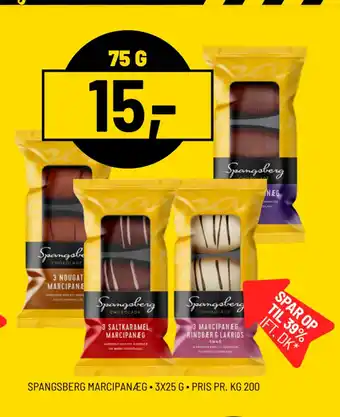 Priss SPANGSBERG MARCIPANÆG ∙ 3X25 G ∙ PRIS PR. KG 200 tilbud