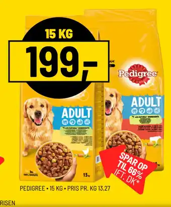 Priss PEDIGREE ∙ 15 KG ∙ PRIS PR. KG 13,27 tilbud