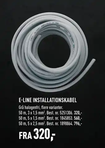Johannes Fog E-LINE INSTALLATIONSKABEL tilbud