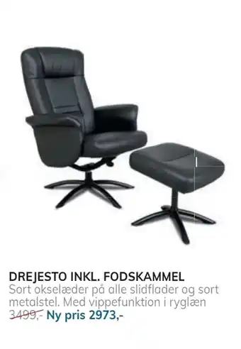 Daells Bolighus DREJESTO INKL. FODSKAMMEL tilbud