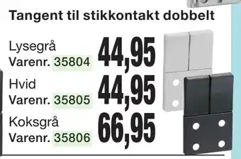 Harald Nyborg Tangent til stikkontakt dobbelt tilbud