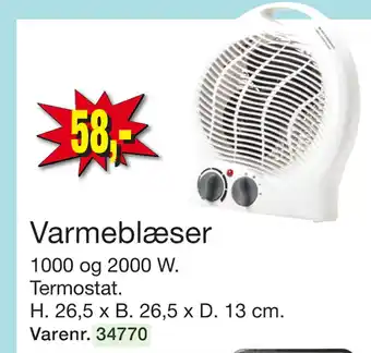 Harald Nyborg Varmeblæser tilbud