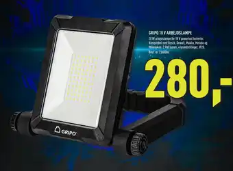Johannes Fog GRIPO 18 V ARBEJDSLAMPE tilbud