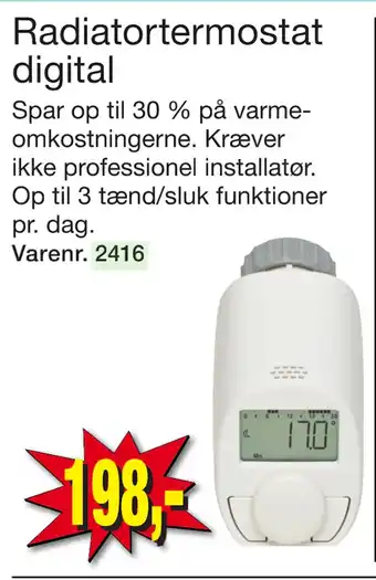Harald Nyborg Radiatortermostat digital tilbud