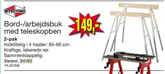 Harald Nyborg Bord-/arbejdsbuk med teleskopben tilbud