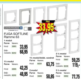 Harald Nyborg FUGA SOFTLINE Ramme 63 tilbud