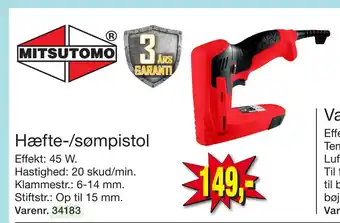 Harald Nyborg Hæfte-/sømpistol tilbud