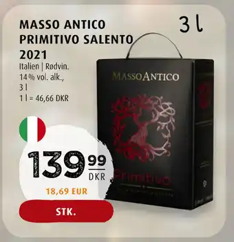 Scandinavian Park MASSO ANTICO Primitivo Salento 2021 tilbud