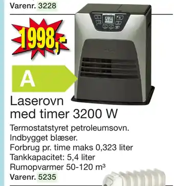 Harald Nyborg Laserovn med timer 3200 W tilbud