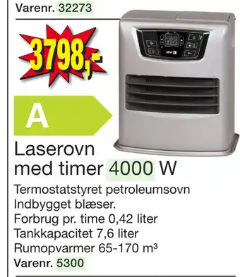 Harald Nyborg Laserovn med timer 4000 W tilbud