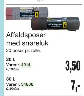 Harald Nyborg Affaldsposer med snøreluk tilbud