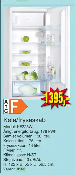 Harald Nyborg Køle/fryseskab tilbud