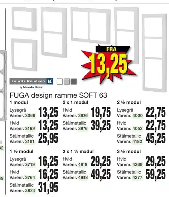 Harald Nyborg FUGA design ramme SOFT 63 tilbud
