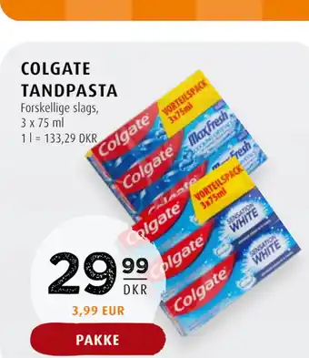 Scandinavian Park COLGATE TANDPASTA tilbud