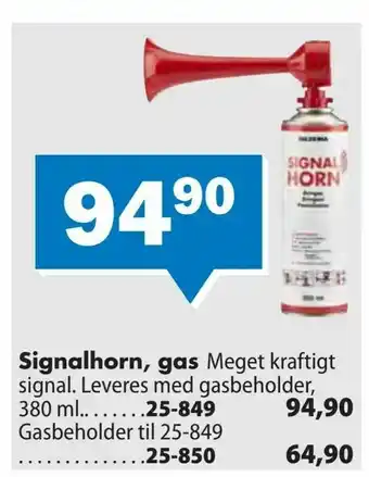 Biltema Signalhorn, gas tilbud