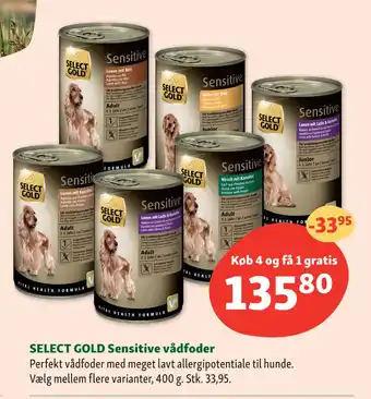 Maxi Zoo SELECT GOLD Sensitive vådfoder tilbud