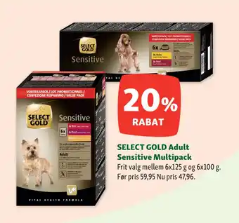Maxi Zoo SELECT GOLD Adult Sensitive Multipack tilbud