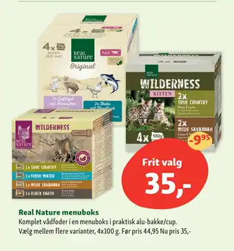 Maxi Zoo Real Nature menuboks tilbud