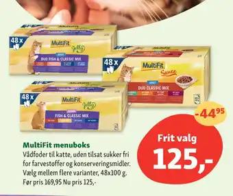 Maxi Zoo MultiFit menuboks tilbud