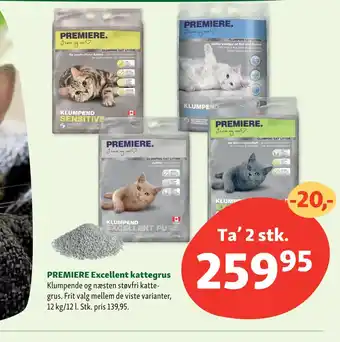 Maxi Zoo PREMIERE Excellent kattegrus tilbud