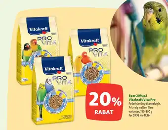 Spar 20% på Vitakraft Vita Pro