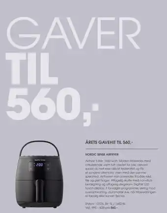 Sportigan Nordic Sense Airfryer tilbud