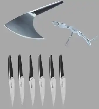 Sportigan Risvig Acutus Tjeneroplukker + 6 Universalknive + Pizzakniv tilbud